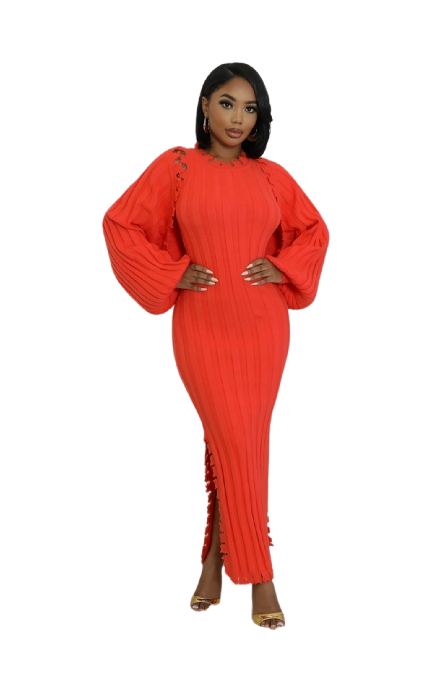 Knit Dress with Crop Cardigan Set