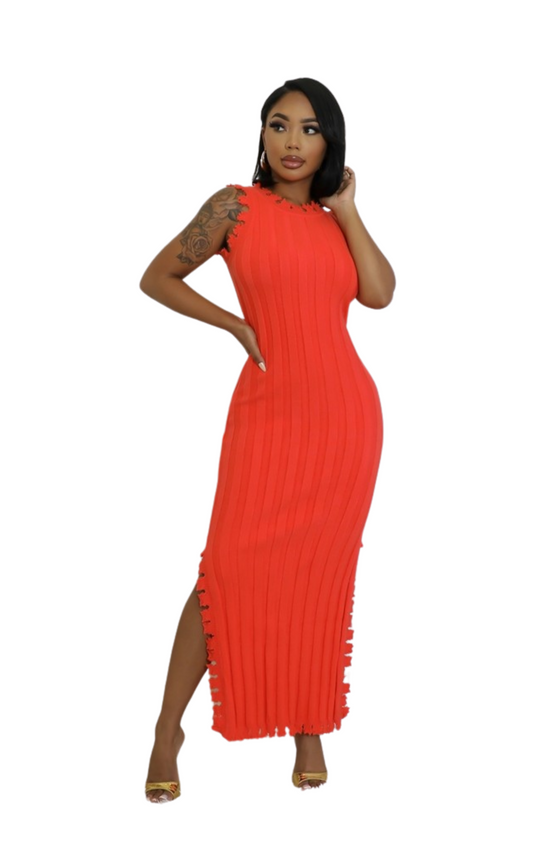 Knit Dress with Crop Cardigan Set